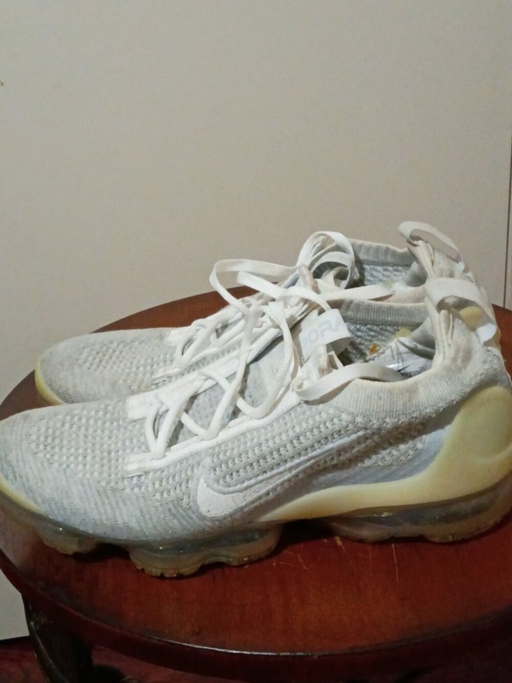 Nike Air Vapormax 2021 Flyknit Women's Gray White Running Shoes SIZE 7.5 - Picture 9 of 14